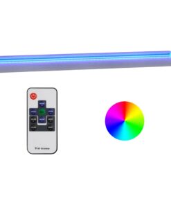 vidaXL Watervaloverlaat met RGB LED's 108 cm roestvrij staal