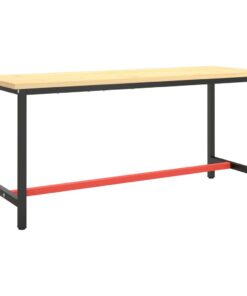 vidaXL Werkbankframe 170x50x79 cm metaal matzwart en matrood