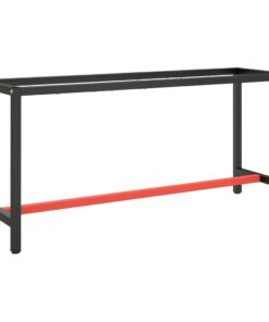 vidaXL Werkbankframe 170x50x79 cm metaal matzwart en matrood