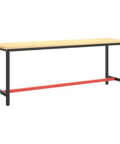 vidaXL Werkbankframe 210x50x79 cm metaal matzwart en matrood