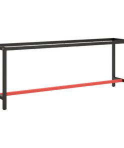 vidaXL Werkbankframe 210x50x79 cm metaal matzwart en matrood