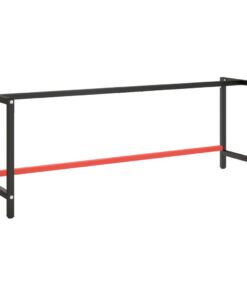 vidaXL Werkbankframe 220x57x79 cm metaal matzwart en matrood