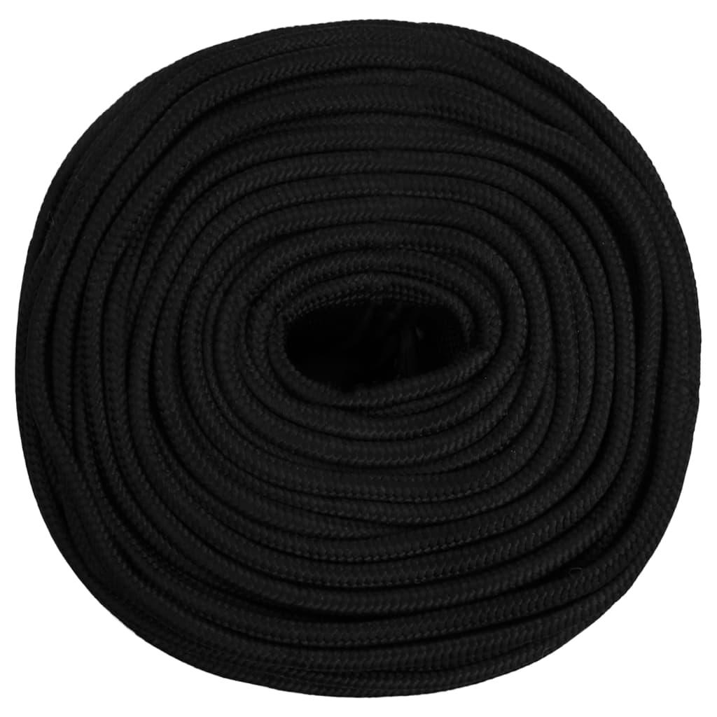 vidaXL Werktouw 10 mm 100 m polyester zwart - Image 3