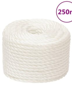 vidaXL Werktouw 10 mm 250 m polypropeen wit
