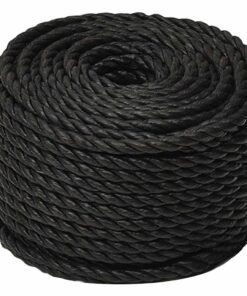 vidaXL Werktouw 10 mm 50 m polypropeen zwart