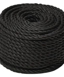 vidaXL Werktouw 12 mm 25 m polypropeen zwart