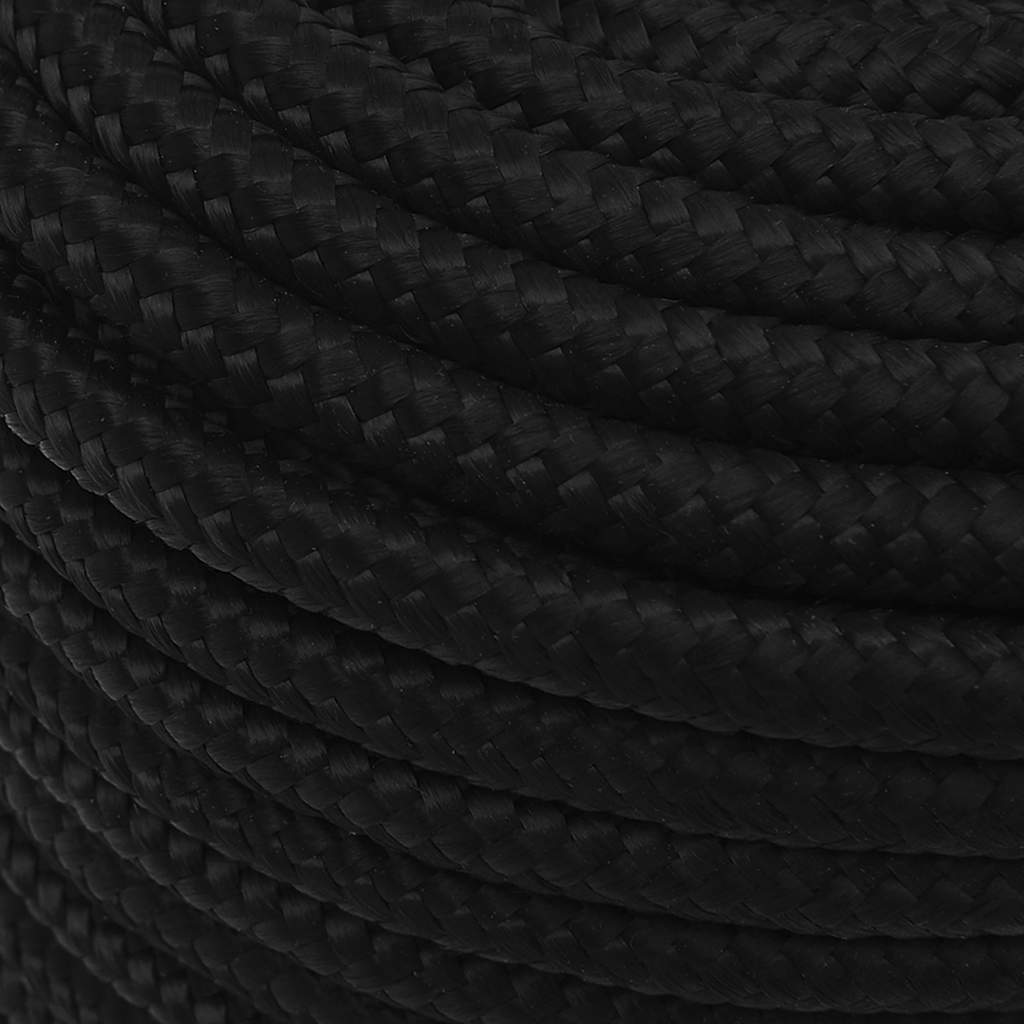 vidaXL Werktouw 12 mm 250 m polyester zwart - Image 4
