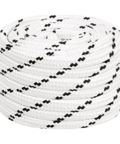 vidaXL Werktouw 16 mm 100 m polyester wit