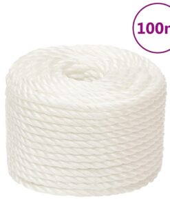 vidaXL Werktouw 16 mm 100 m polypropeen wit