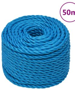 vidaXL Werktouw 16 mm 50 m polypropeen blauw