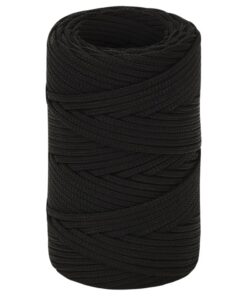 vidaXL Werktouw 2 mm 50 m polyester zwart