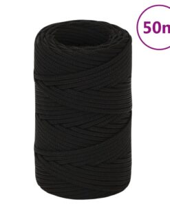 vidaXL Werktouw 2 mm 50 m polyester zwart