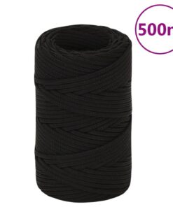 vidaXL Werktouw 2 mm 500 m polyester zwart