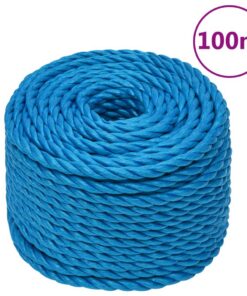vidaXL Werktouw 20 mm 100 m polypropeen blauw