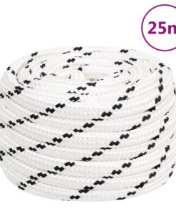 vidaXL Werktouw 20 mm 25 m polyester wit