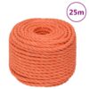 vidaXL Werktouw 20 mm 25 m polypropeen oranje
