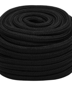 vidaXL Werktouw 20 mm 50 m polyester zwart