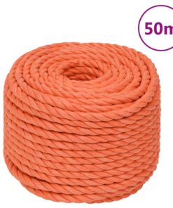 vidaXL Werktouw 20 mm 50 m polypropeen oranje