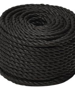 vidaXL Werktouw 24 mm 100 m polypropeen zwart