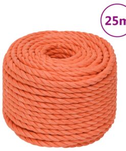 vidaXL Werktouw 24 mm 25 m polypropeen oranje