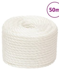 vidaXL Werktouw 24 mm 50 m polypropeen wit