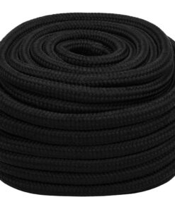 vidaXL Werktouw 25 mm 50 m polyester zwart