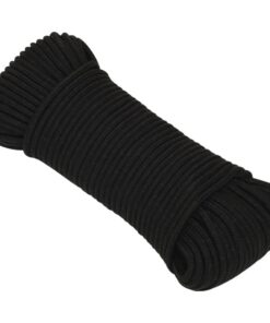 vidaXL Werktouw 3 mm 50 m polyester zwart