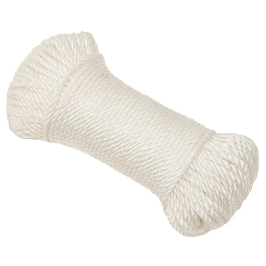 vidaXL Werktouw 6 mm 25 m polypropeen wit