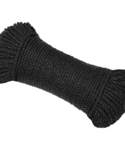 vidaXL Werktouw 6 mm 500 m polypropeen zwart