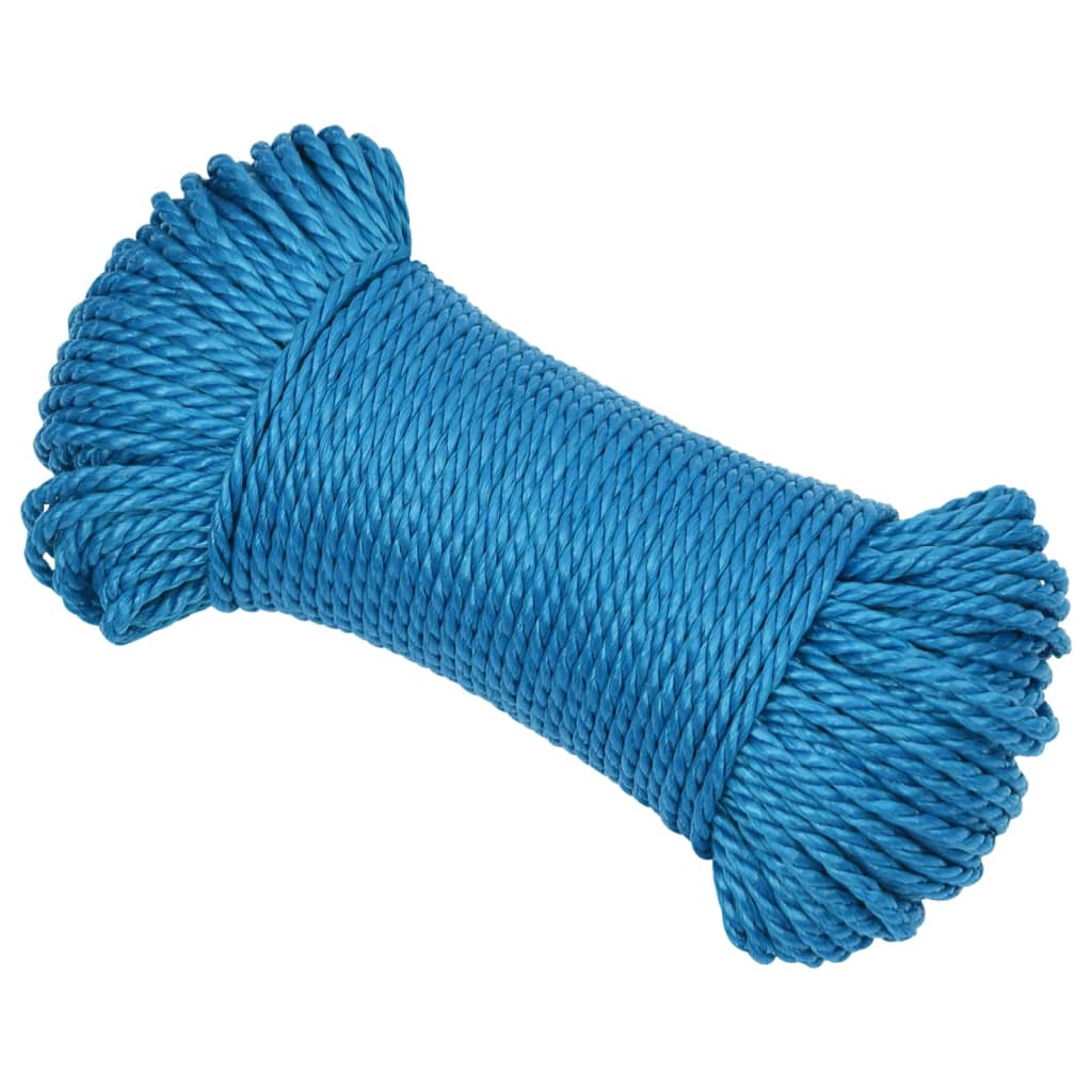 vidaXL Werktouw 8 mm 25 m polypropeen blauw