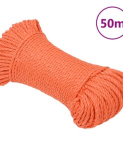 vidaXL Werktouw 8 mm 50 m polypropeen oranje