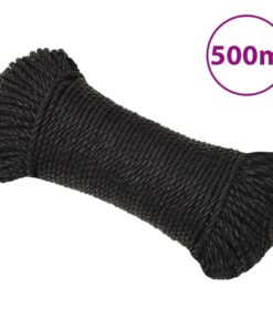 vidaXL Werktouw 8 mm 500 m polypropeen zwart