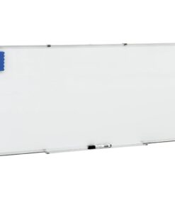vidaXL Whiteboard magnetisch 110x60 cm staal wit