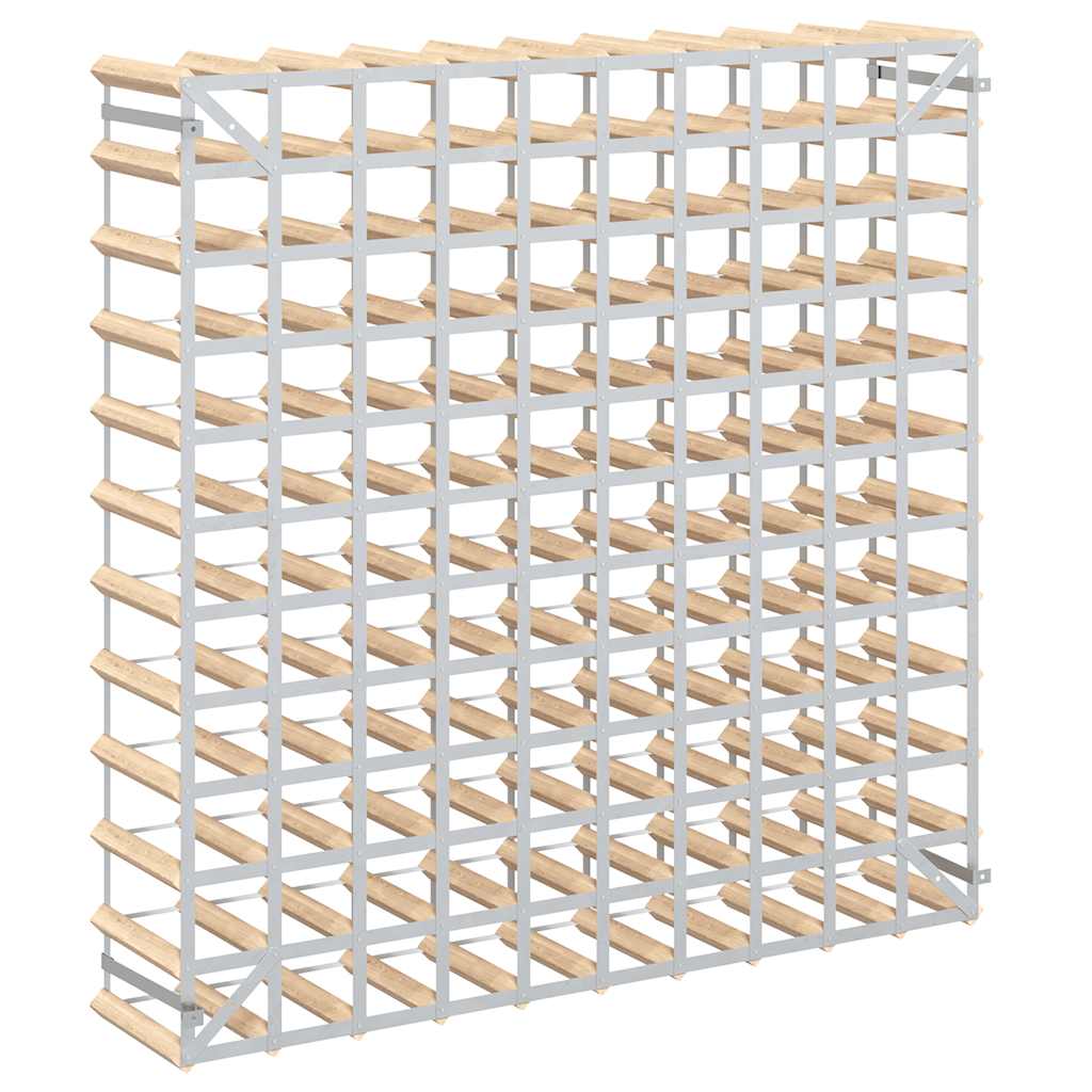 vidaXL Wijnrek voor 120 flessen massief grenenhout - Afbeelding 7