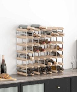 vidaXL Wijnrek voor 42 flessen massief grenenhout