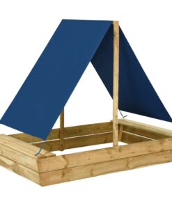 vidaXL Zandbak met dak 160x100x133 cm geïmpregneerd grenenhout