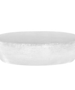 vidaXL salontafel 100x50x28 cm gehamerd aluminium zilver