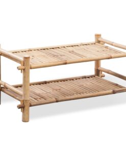 vidaXLSchoenenrek bamboe twee lagen