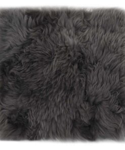 vidaXl Stoelkussens 2 st 40x40 cm echt schapenvacht lichtgrijs