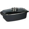 Alpina Braadslee met Glazen Deksel 5.5L 39.5x22.5x10.8 cm Zwart