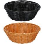 Alpina Rieten Broodmand 2 Stuks Bruin/Zwart