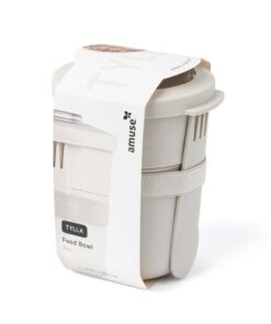 Amuse Tylla Duo Oat Lunchbowl 150+450 ml + Spork Wit