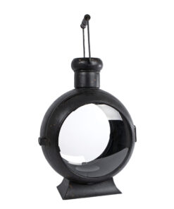 Antieke Lantaarn Berend 33x23x46 cm Zwart/Glas/metaal
