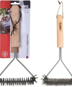 BBQ Borstel RVS/Hout 30x14cm