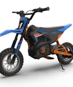 Crossmotor, elektrisch aangedreven motor voor kinderen 24 volt in het blauw