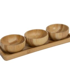 Bamboe Tapasset 4-delig 21x7x4.4 cm