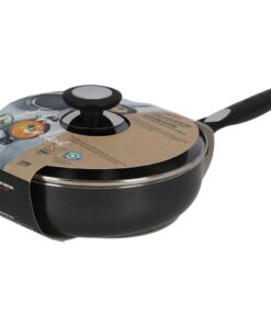 Beka Pro Induc Hapjespan met Glazen Deksel 24 cm Zwart