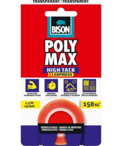 Bison Poly Max Tape 150 cm Transparant