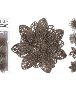 Bloemversiering Clip 10cm 3st
