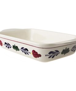 Boerenbont Ovenschaal 30x20x6.5 cm Aardewerk/Wit